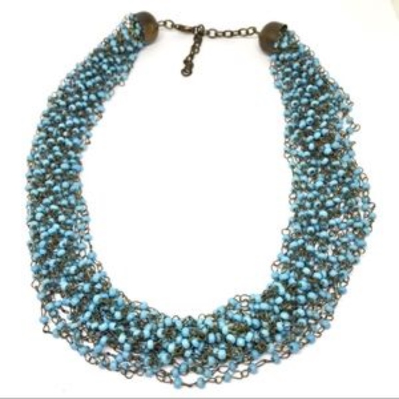 Delicate Multi-strand Turquoise Necklace - Picture 3 of 6